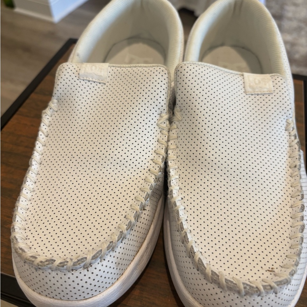 DC White Perforated Loafers sz 10.5